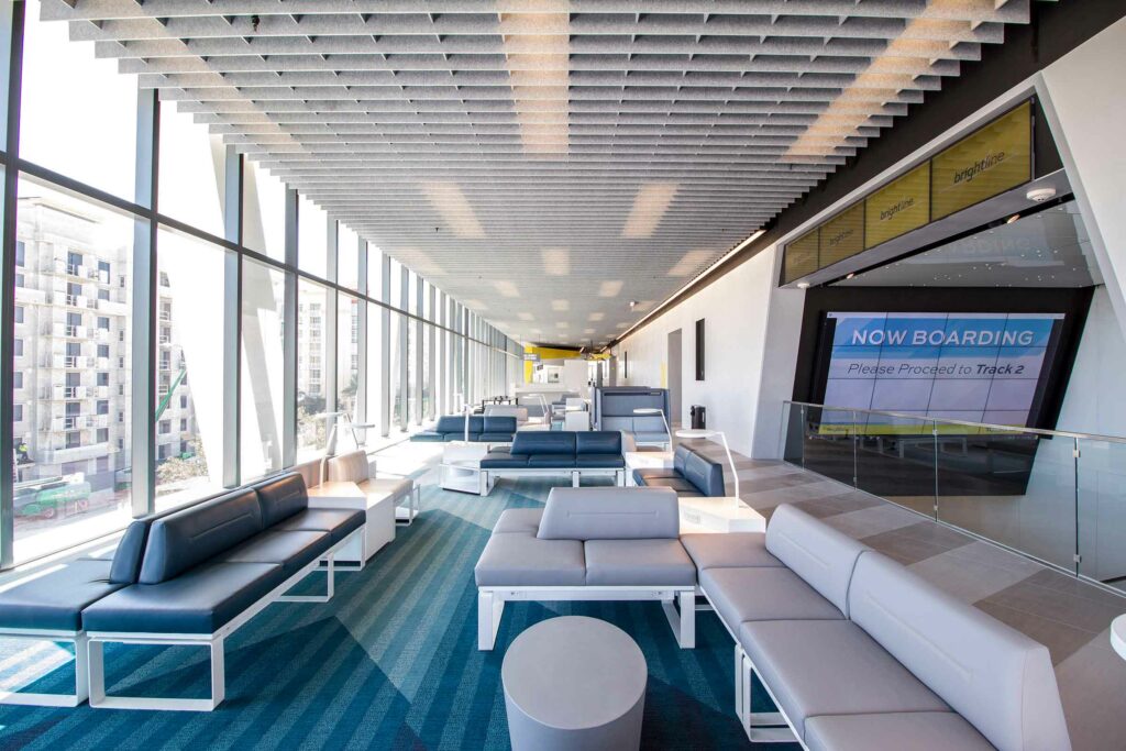 Brightline West Palm Beach Station Waiting Area